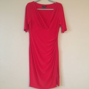 Ralph Lauren red faux wrap dress